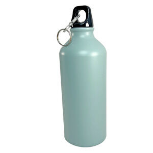 Aluminum Water Bottle 17oz Blue Carabiner Clip Lightweight Travel